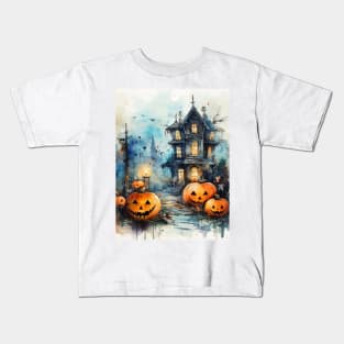 Halloween Spooky Fun Pattern Kids T-Shirt